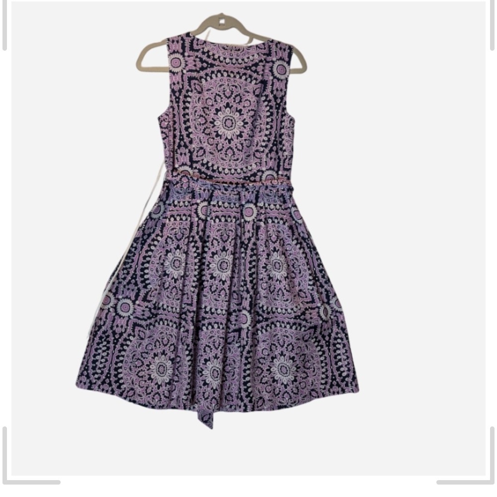 Talbots Purple  and Blue Midi Dress - Picture 3 of 11